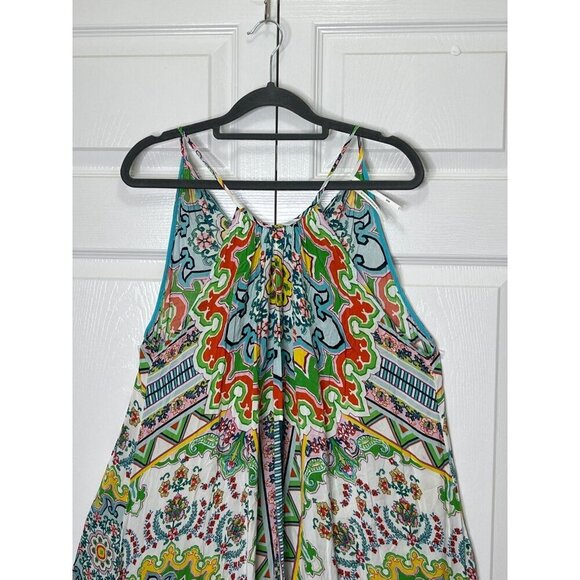 Anthropologie Ella Halter Tunic Sleeveless Handkerchief Hem Maxi Dress Size XS S - Picture 6 of 13